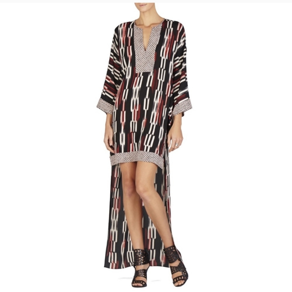 BCBG MAXAZRIA NORINA KIMONO HI LOW DRESS XS/S